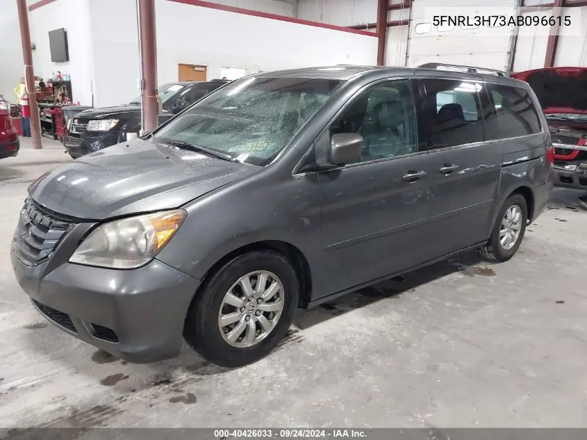 2010 Honda Odyssey Ex-L VIN: 5FNRL3H73AB096615 Lot: 40426033