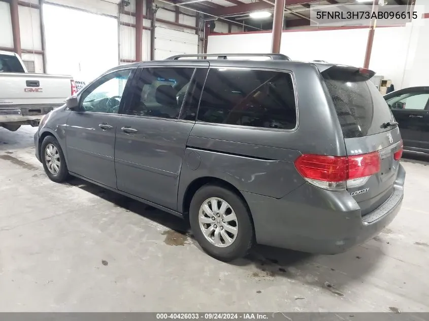 5FNRL3H73AB096615 2010 Honda Odyssey Ex-L