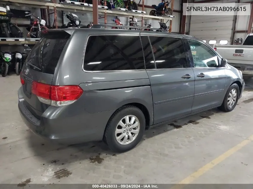 5FNRL3H73AB096615 2010 Honda Odyssey Ex-L