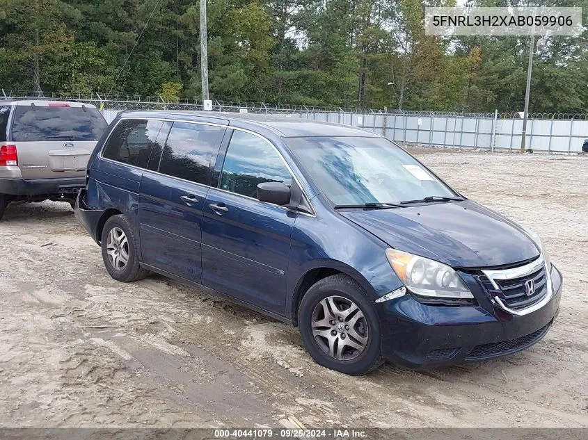 5FNRL3H2XAB059906 2010 Honda Odyssey Lx