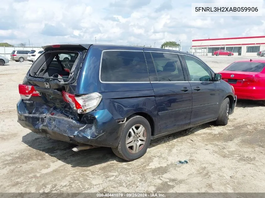 5FNRL3H2XAB059906 2010 Honda Odyssey Lx