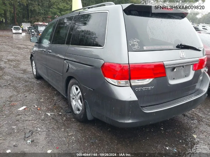 5FNRL3H6XAB009820 2010 Honda Odyssey Ex-L