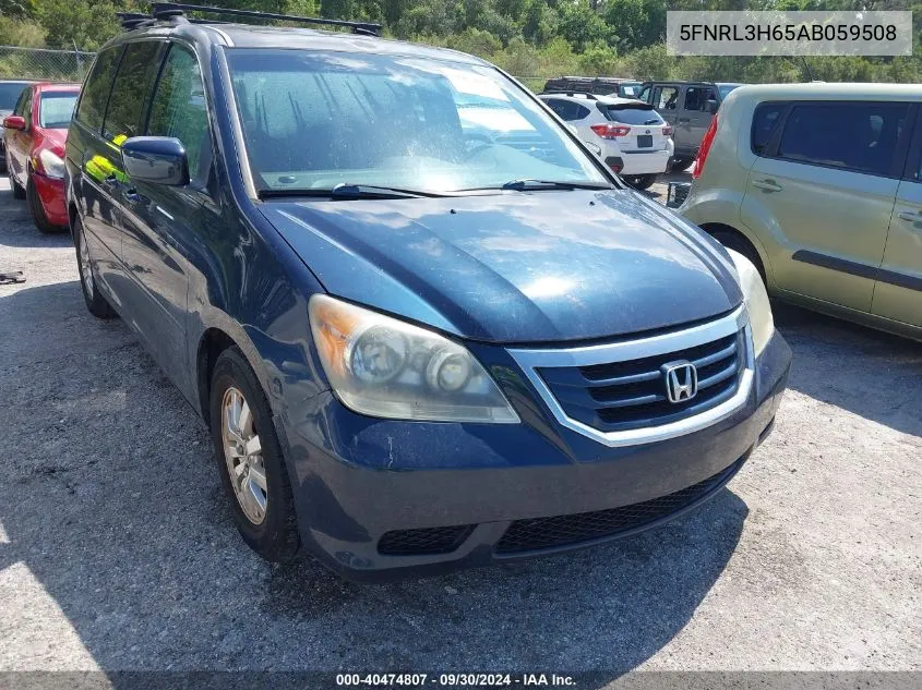 2010 Honda Odyssey Exl VIN: 5FNRL3H65AB059508 Lot: 40474807