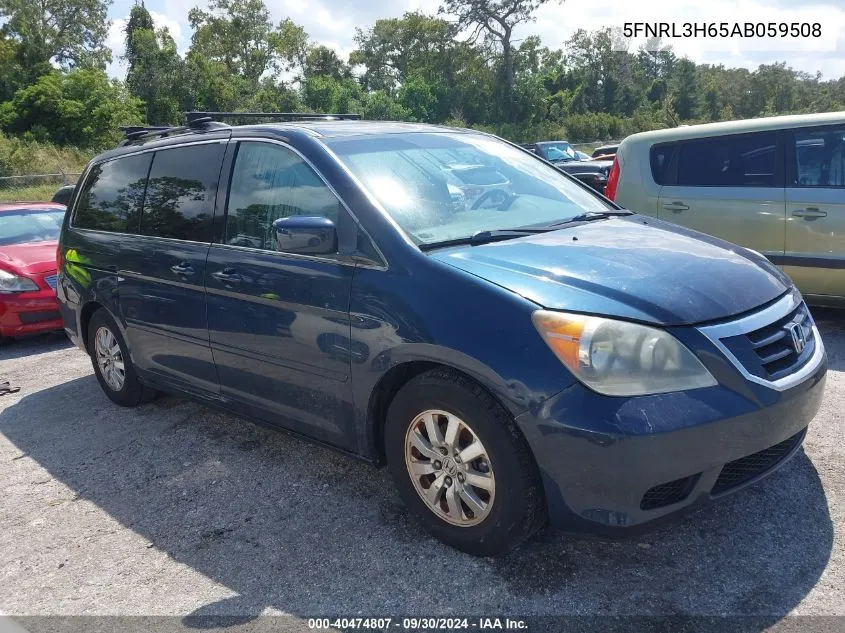 5FNRL3H65AB059508 2010 Honda Odyssey Exl