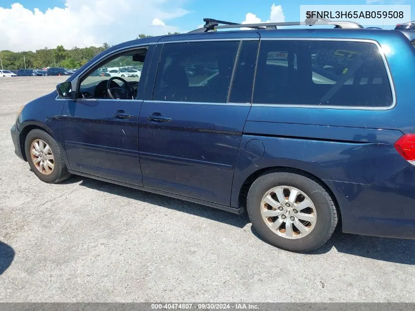 2010 Honda Odyssey Exl VIN: 5FNRL3H65AB059508 Lot: 40474807