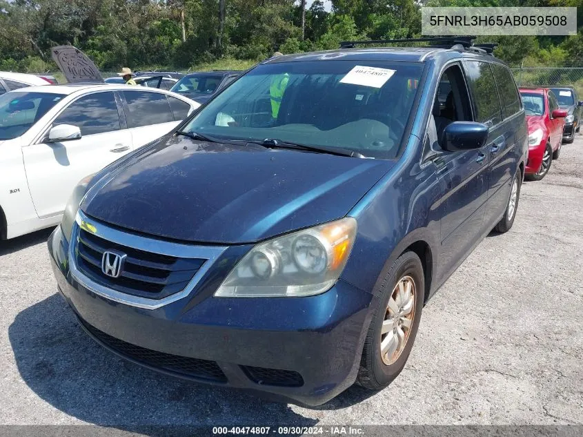 2010 Honda Odyssey Exl VIN: 5FNRL3H65AB059508 Lot: 40474807