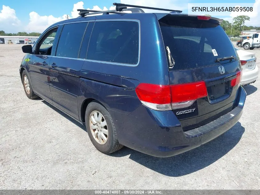 5FNRL3H65AB059508 2010 Honda Odyssey Exl