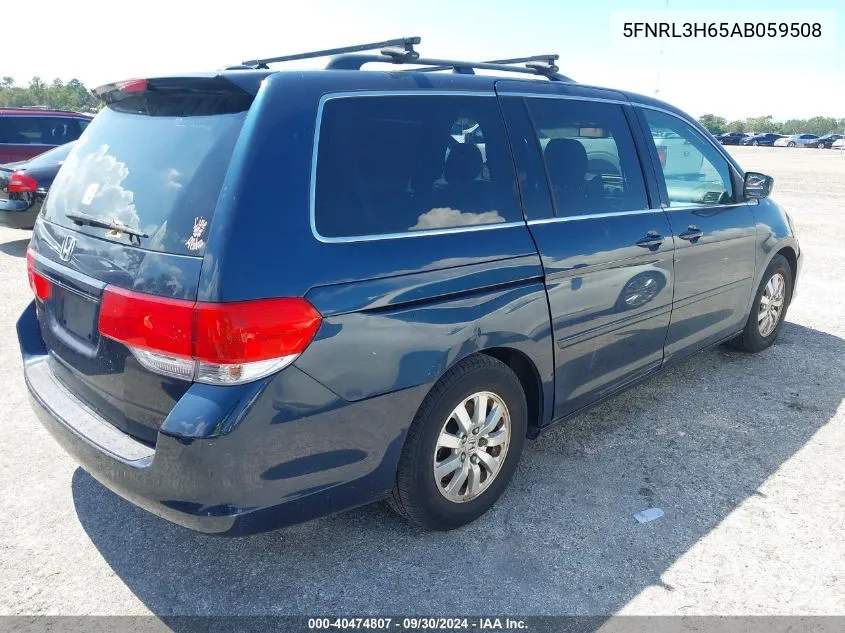 2010 Honda Odyssey Exl VIN: 5FNRL3H65AB059508 Lot: 40474807