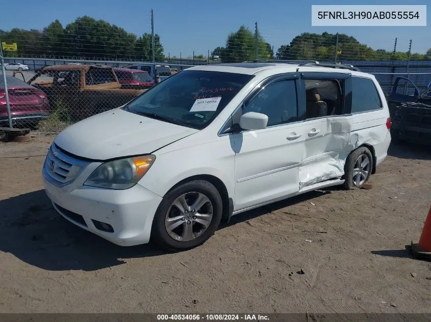 2010 Honda Odyssey Touring VIN: 5FNRL3H90AB055554 Lot: 40534056