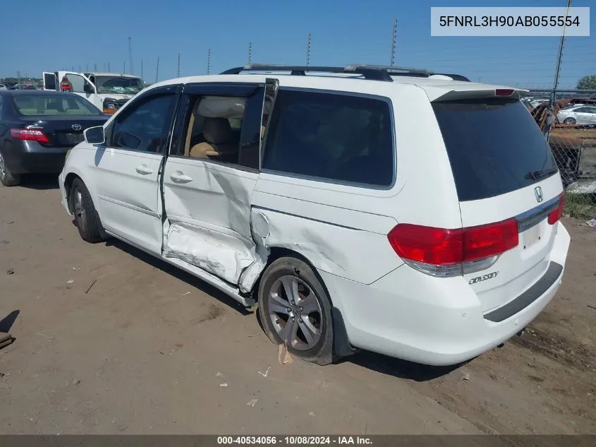 2010 Honda Odyssey Touring VIN: 5FNRL3H90AB055554 Lot: 40534056