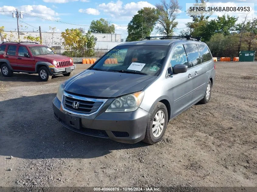 2010 Honda Odyssey Ex-L VIN: 5FNRL3H68AB084953 Lot: 40560875