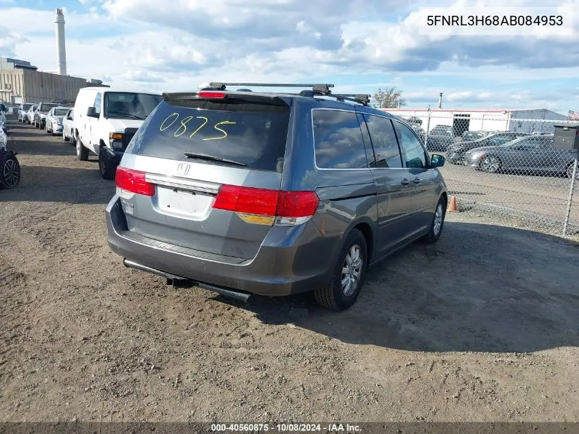 2010 Honda Odyssey Ex-L VIN: 5FNRL3H68AB084953 Lot: 40560875