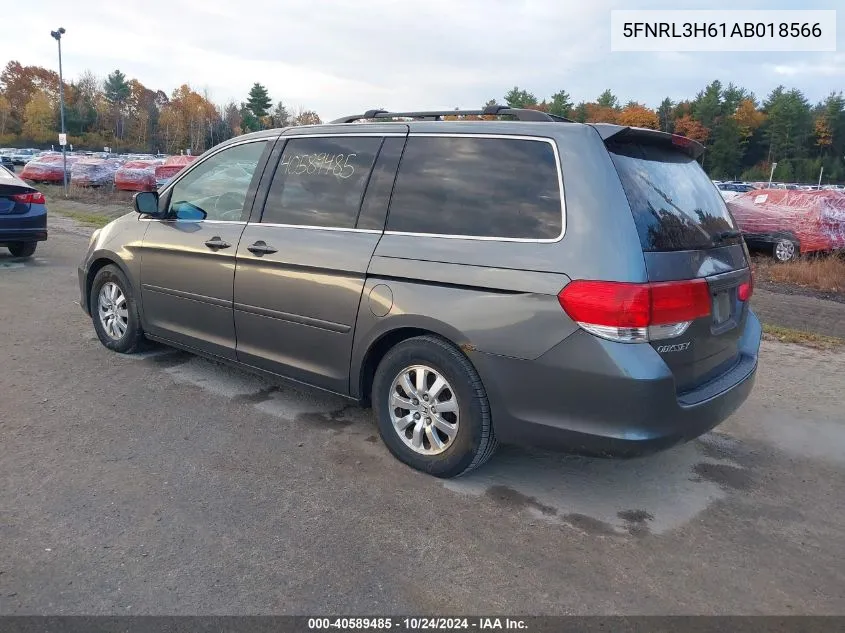 2010 Honda Odyssey Ex-L VIN: 5FNRL3H61AB018566 Lot: 40589485