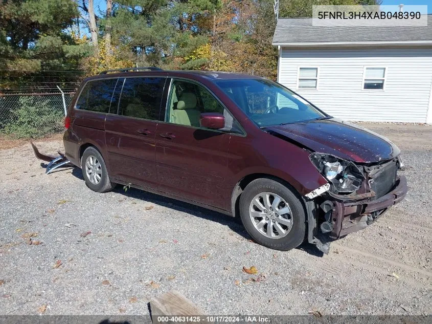 2010 Honda Odyssey Ex VIN: 5FNRL3H4XAB048390 Lot: 40631425