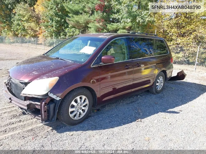 2010 Honda Odyssey Ex VIN: 5FNRL3H4XAB048390 Lot: 40631425