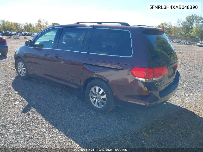 2010 Honda Odyssey Ex VIN: 5FNRL3H4XAB048390 Lot: 40631425