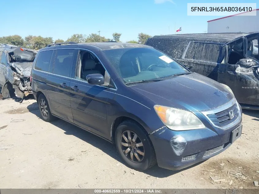 2010 Honda Odyssey Exl VIN: 5FNRL3H65AB036410 Lot: 40652559