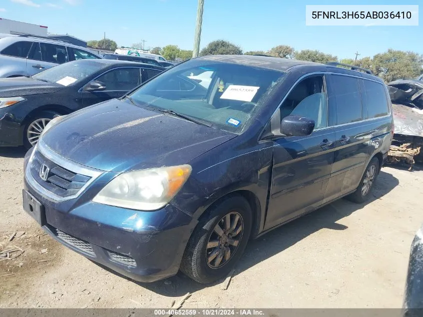 2010 Honda Odyssey Exl VIN: 5FNRL3H65AB036410 Lot: 40652559