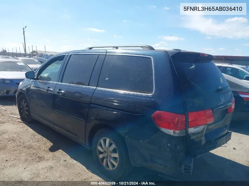 2010 Honda Odyssey Exl VIN: 5FNRL3H65AB036410 Lot: 40652559