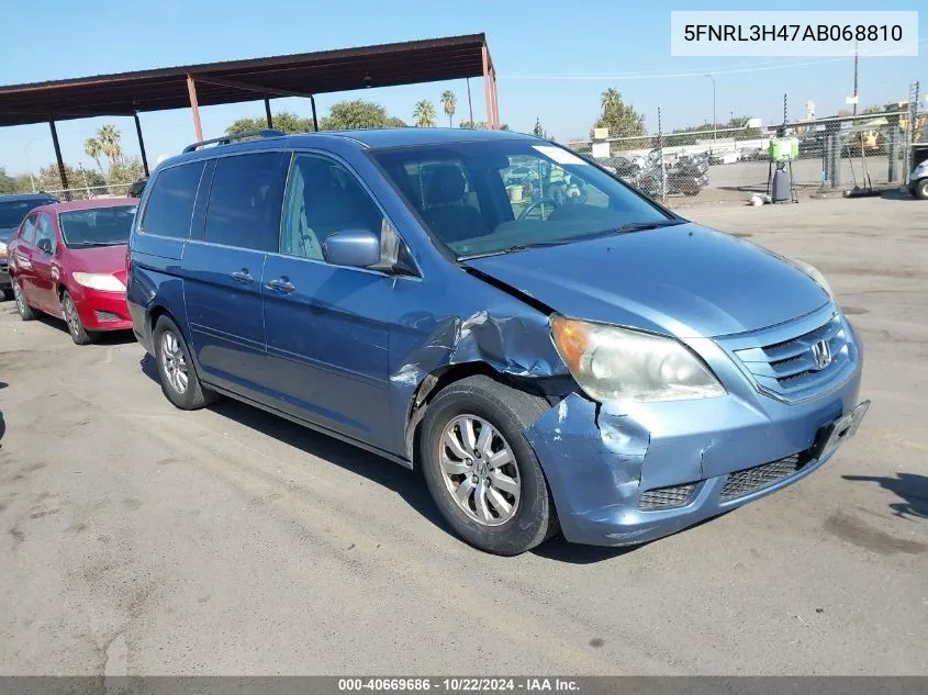 2010 Honda Odyssey Ex VIN: 5FNRL3H47AB068810 Lot: 40669686