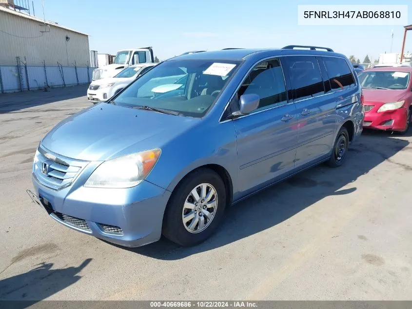 2010 Honda Odyssey Ex VIN: 5FNRL3H47AB068810 Lot: 40669686