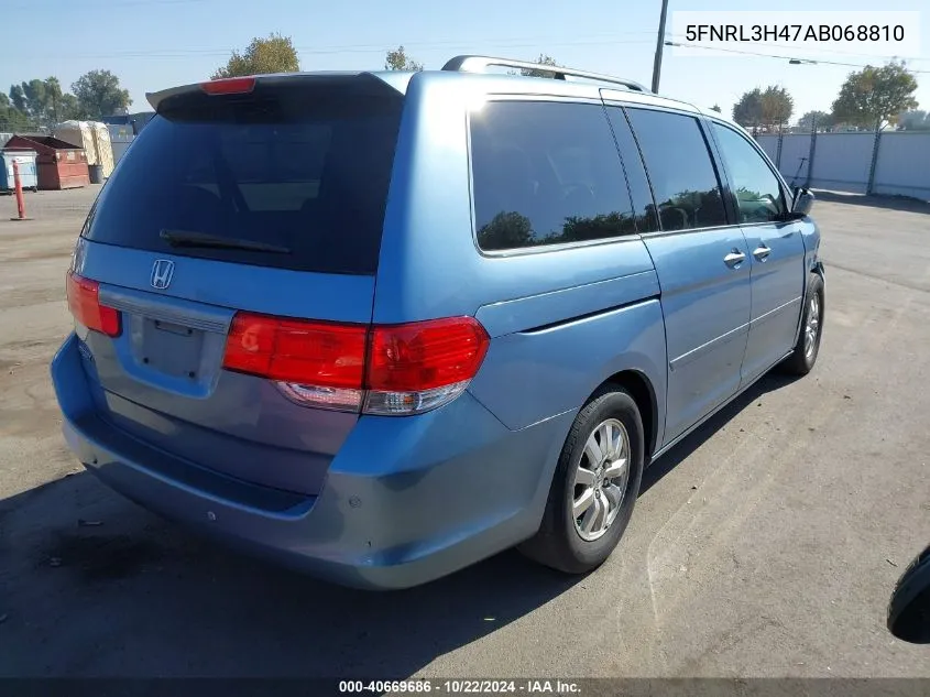 2010 Honda Odyssey Ex VIN: 5FNRL3H47AB068810 Lot: 40669686