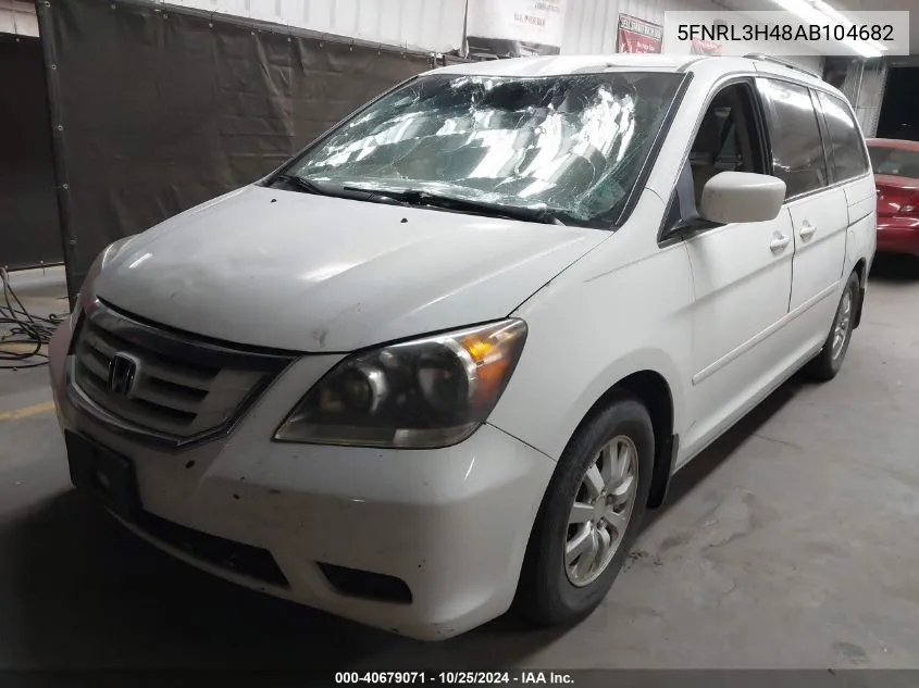 5FNRL3H48AB104682 2010 Honda Odyssey Ex