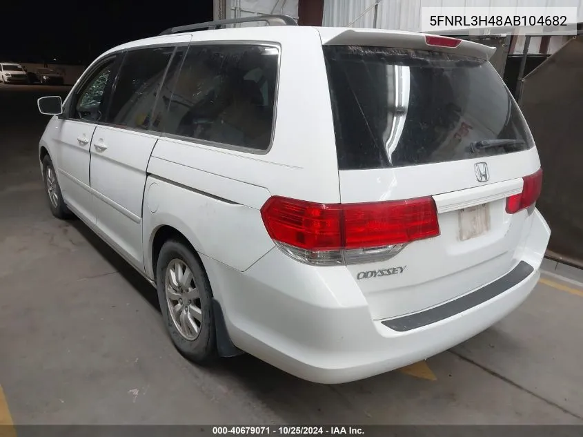 5FNRL3H48AB104682 2010 Honda Odyssey Ex