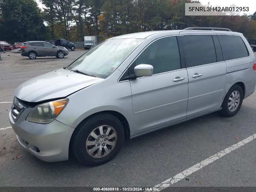 2010 Honda Odyssey Ex VIN: 5FNRL3H42AB012953 Lot: 40688918