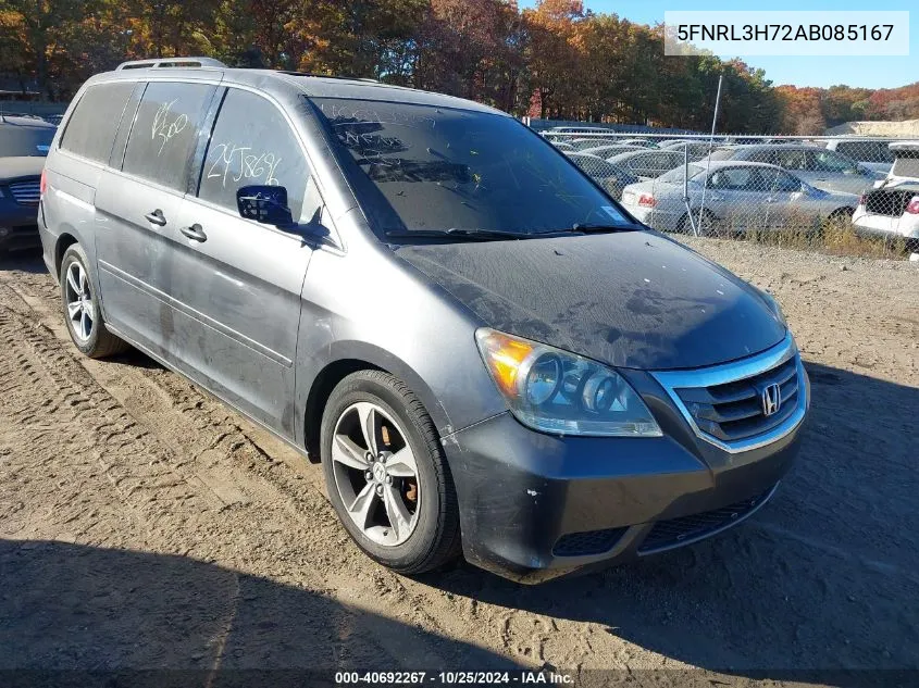 2010 Honda Odyssey Ex-L VIN: 5FNRL3H72AB085167 Lot: 40692267