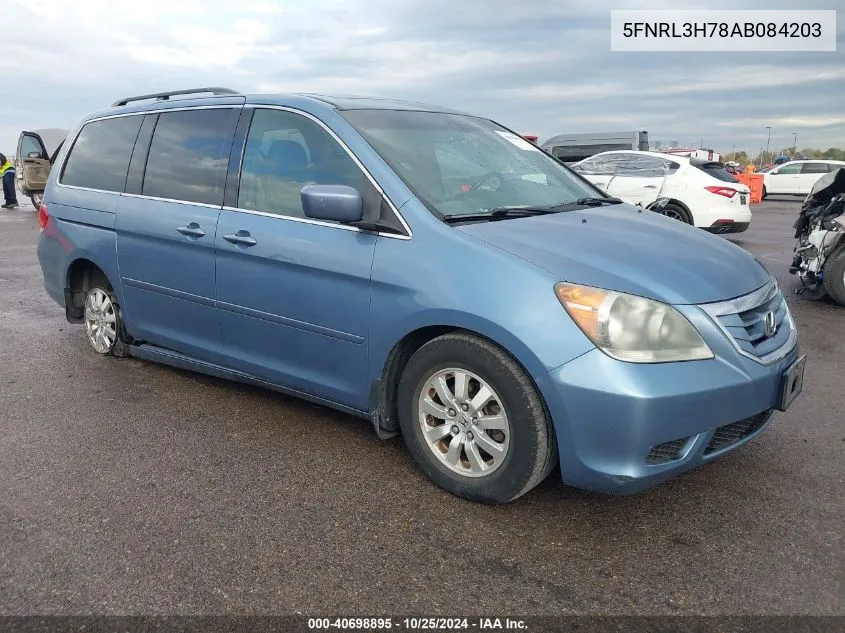 2010 Honda Odyssey Ex-L VIN: 5FNRL3H78AB084203 Lot: 40698895