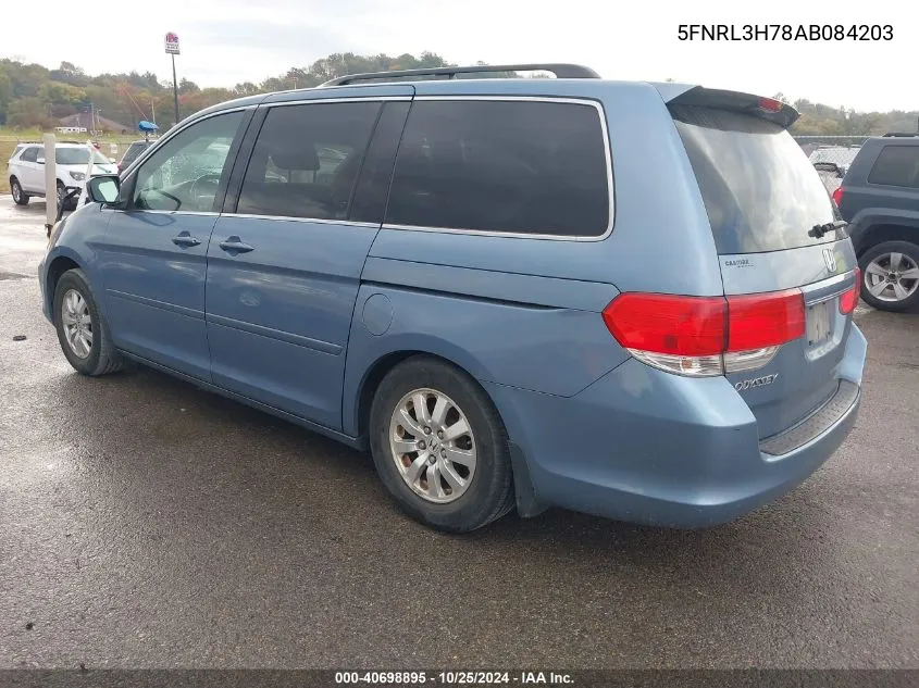 2010 Honda Odyssey Ex-L VIN: 5FNRL3H78AB084203 Lot: 40698895