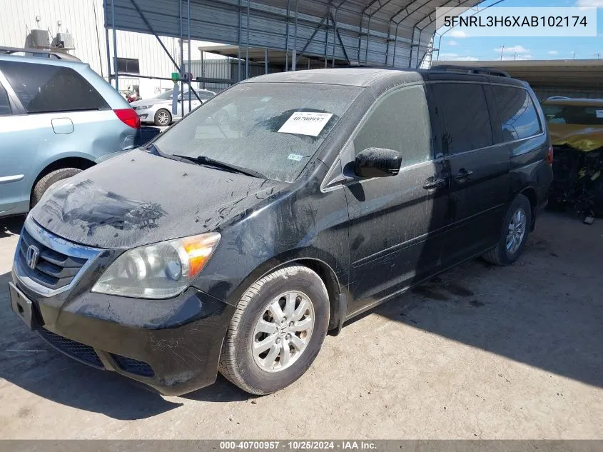 2010 Honda Odyssey Ex-L VIN: 5FNRL3H6XAB102174 Lot: 40700957