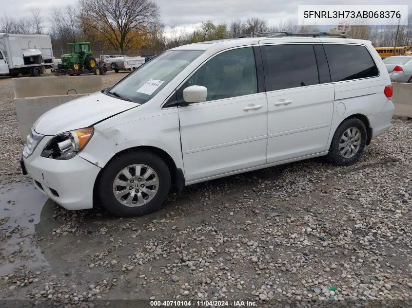 2010 Honda Odyssey Ex-L VIN: 5FNRL3H73AB068376 Lot: 40710104