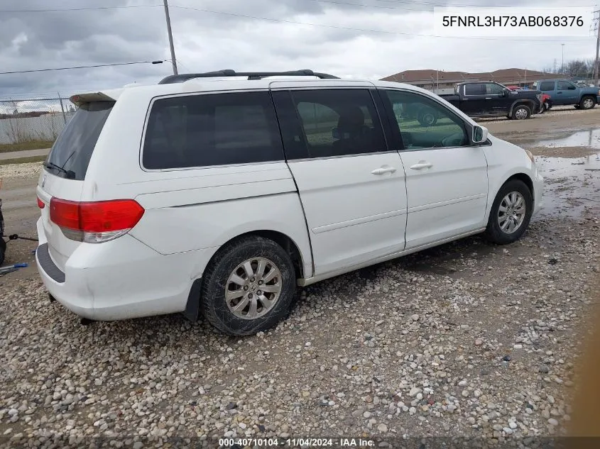 2010 Honda Odyssey Ex-L VIN: 5FNRL3H73AB068376 Lot: 40710104