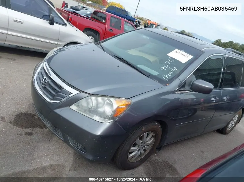 5FNRL3H60AB035469 2010 Honda Odyssey Ex-L