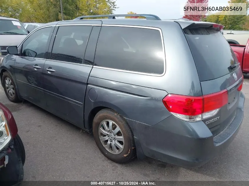 2010 Honda Odyssey Ex-L VIN: 5FNRL3H60AB035469 Lot: 40715627