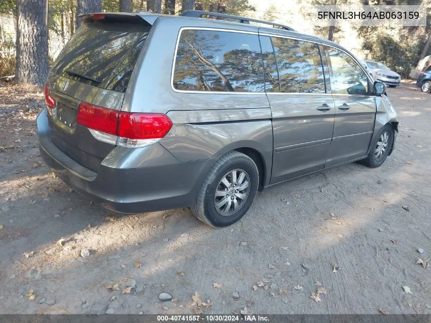 2010 Honda Odyssey Ex-L VIN: 5FNRL3H64AB063159 Lot: 40741557