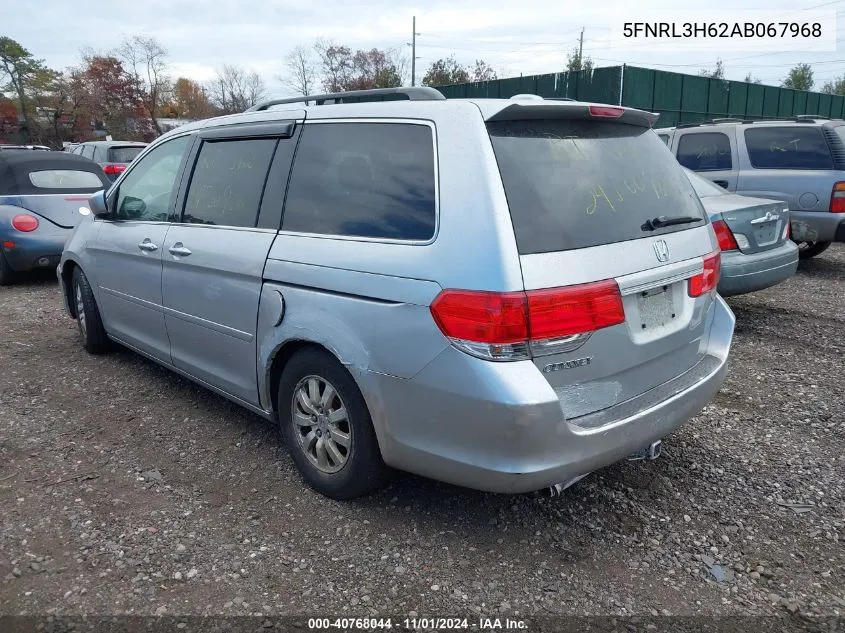 2010 Honda Odyssey Ex-L VIN: 5FNRL3H62AB067968 Lot: 40768044