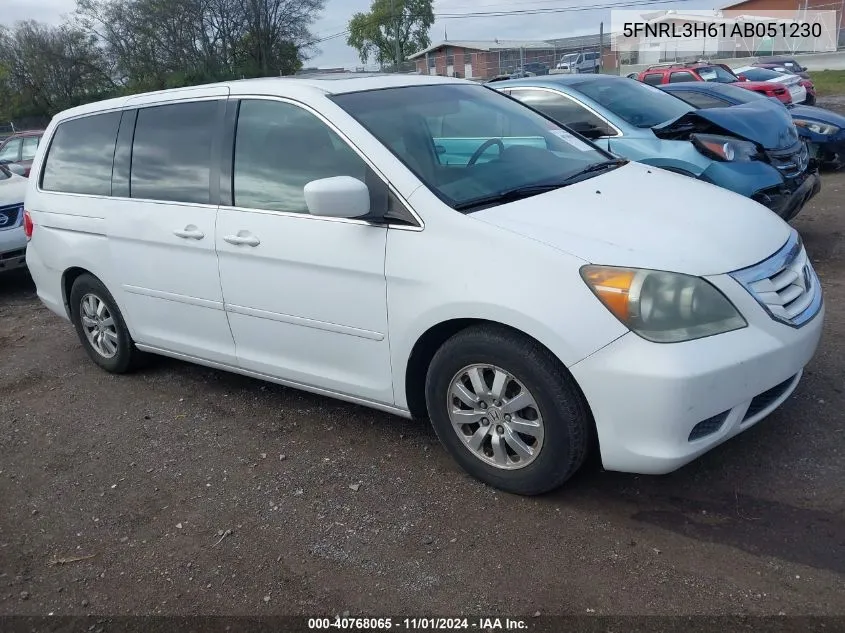 2010 Honda Odyssey Ex-L VIN: 5FNRL3H61AB051230 Lot: 40768065