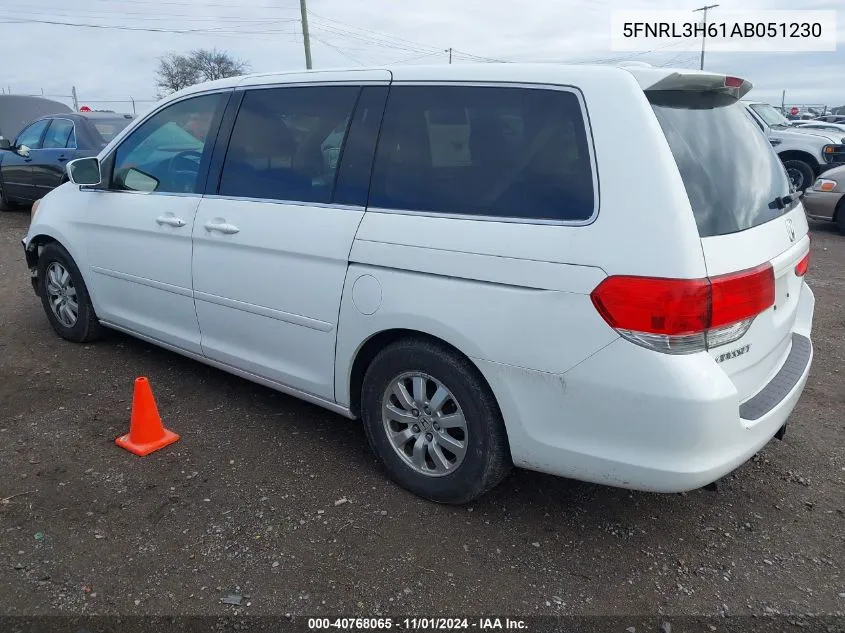 2010 Honda Odyssey Ex-L VIN: 5FNRL3H61AB051230 Lot: 40768065