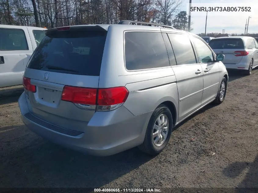 5FNRL3H73AB067552 2010 Honda Odyssey Ex-L