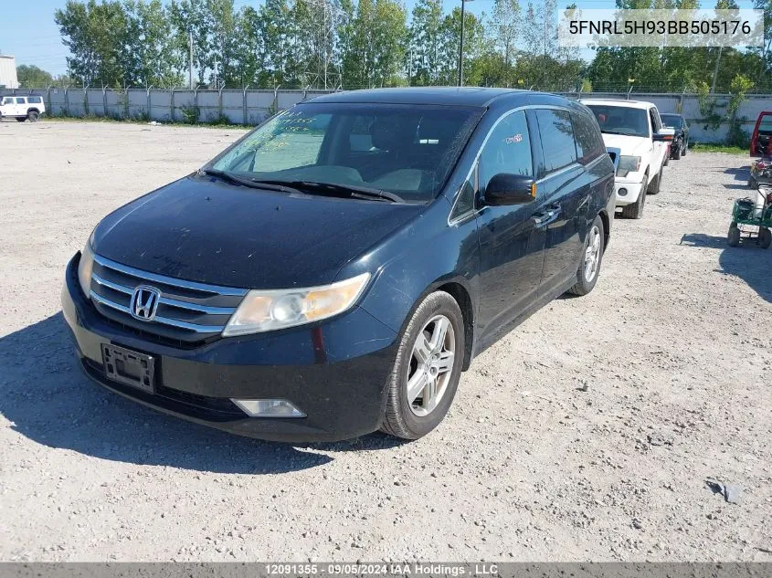 2011 Honda Odyssey VIN: 5FNRL5H93BB505176 Lot: 12091355