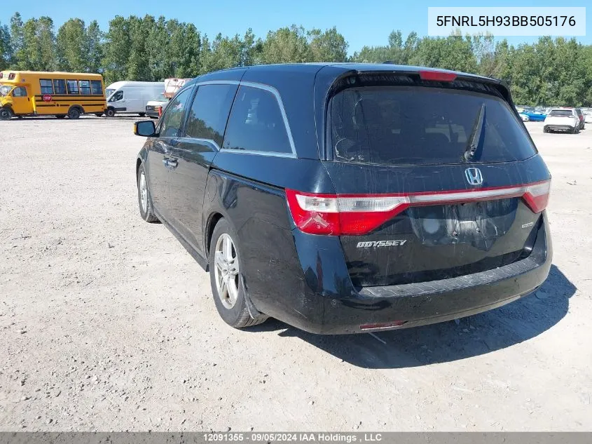 2011 Honda Odyssey VIN: 5FNRL5H93BB505176 Lot: 12091355