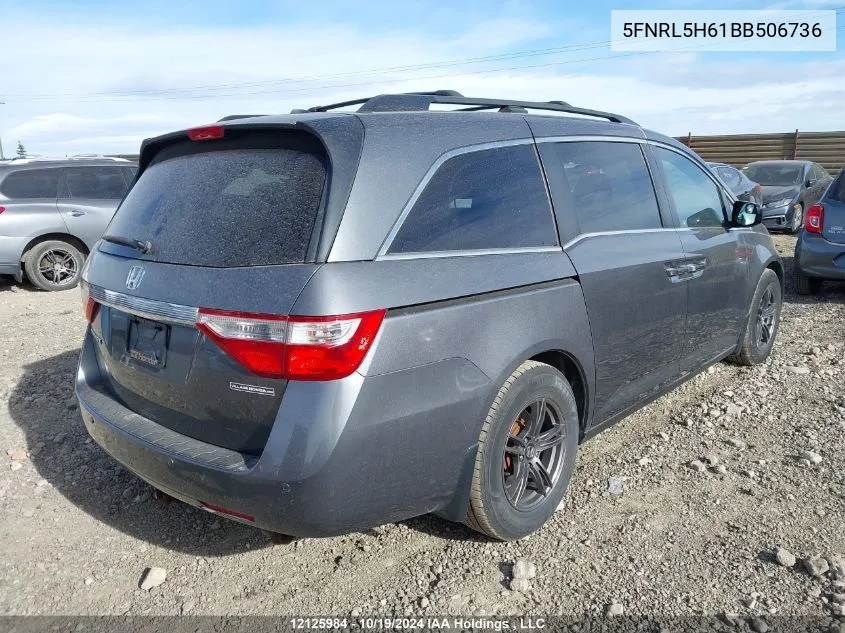 2011 Honda Odyssey VIN: 5FNRL5H61BB506736 Lot: 12125984