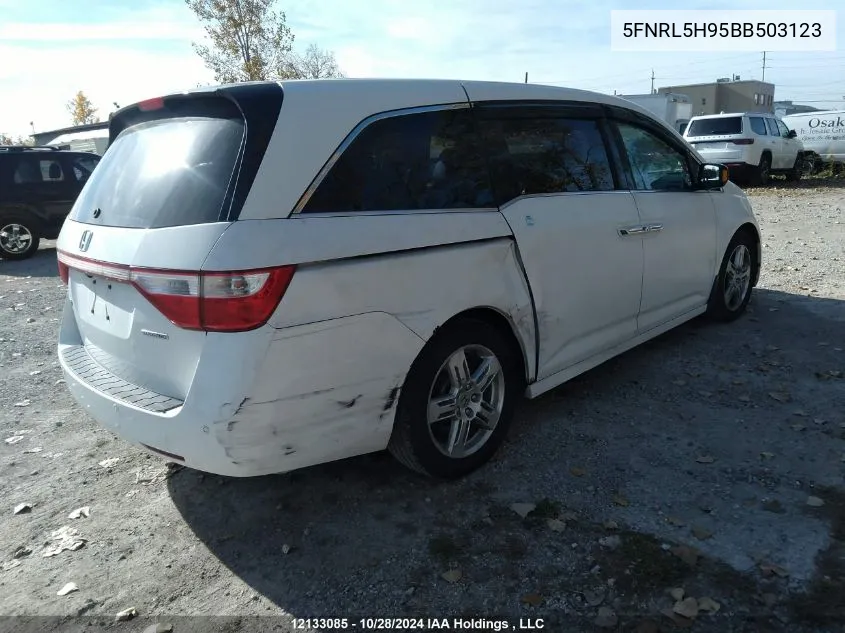 2011 Honda Odyssey VIN: 5FNRL5H95BB503123 Lot: 12133085