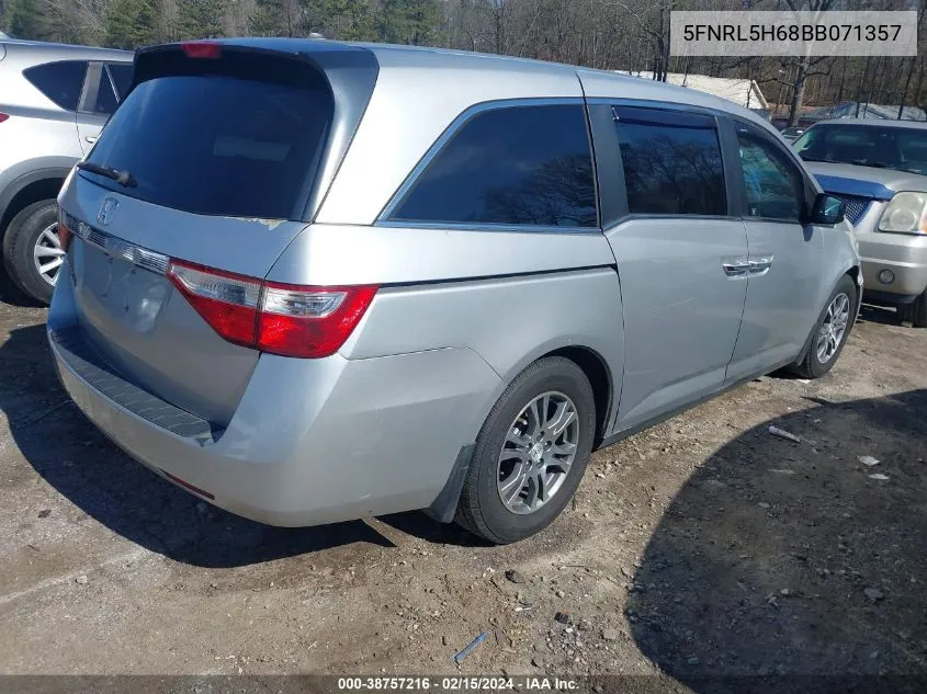 2011 Honda Odyssey Ex-L VIN: 5FNRL5H68BB071357 Lot: 38757216