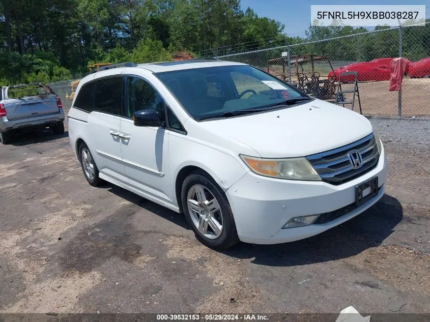 2011 Honda Odyssey Touring/Touring Elite VIN: 5FNRL5H9XBB038287 Lot: 39532153