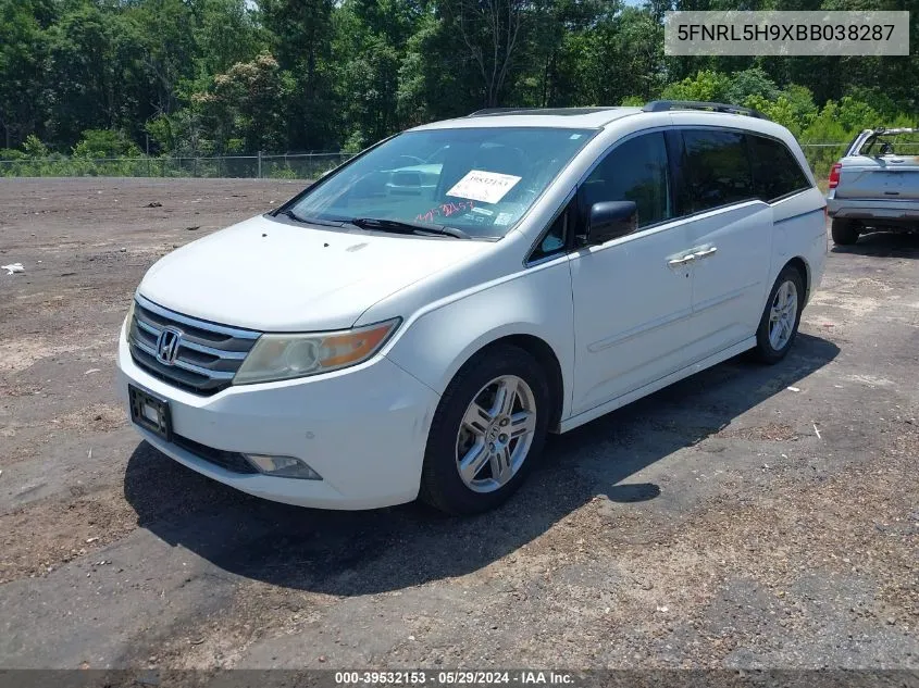 2011 Honda Odyssey Touring/Touring Elite VIN: 5FNRL5H9XBB038287 Lot: 39532153