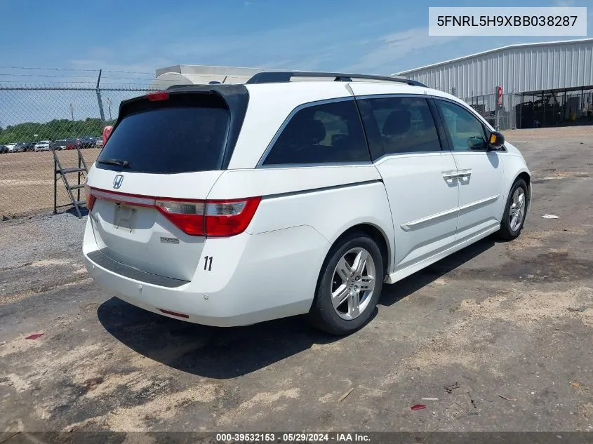 2011 Honda Odyssey Touring/Touring Elite VIN: 5FNRL5H9XBB038287 Lot: 39532153